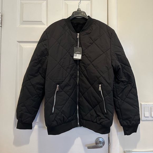 Men’s Quilted Bomber Jacket - Picture 1 of 10